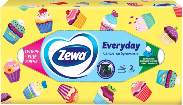 Салфетки ZEWA Everyday, 100шт